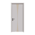 GO-H1022 Red Oak Solid Wooden Door With DoorFrame White Color Wood Door Manufacture